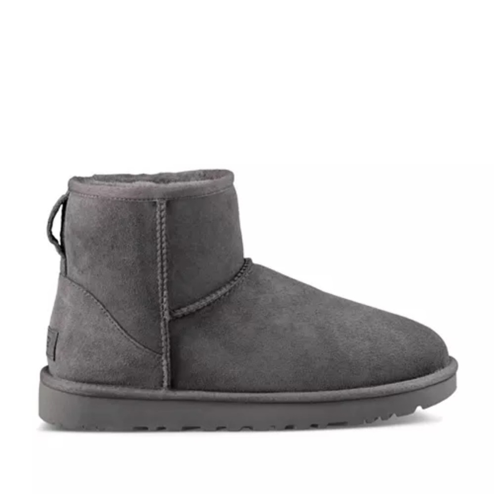 UGG Gray Ankle Boots & Booties with Plush Lining and Soft Suede Material